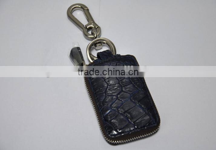 Guangzhou High Quality Luxury Crocodile Leather Car Key Case Key Holder for Men Genuine Leather Key Case