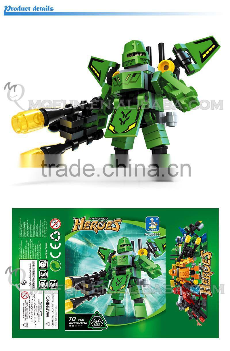 Mini Qute DIY city outer space guarder robot astronaut super hero action figure plastic building block educational toy NO.25265