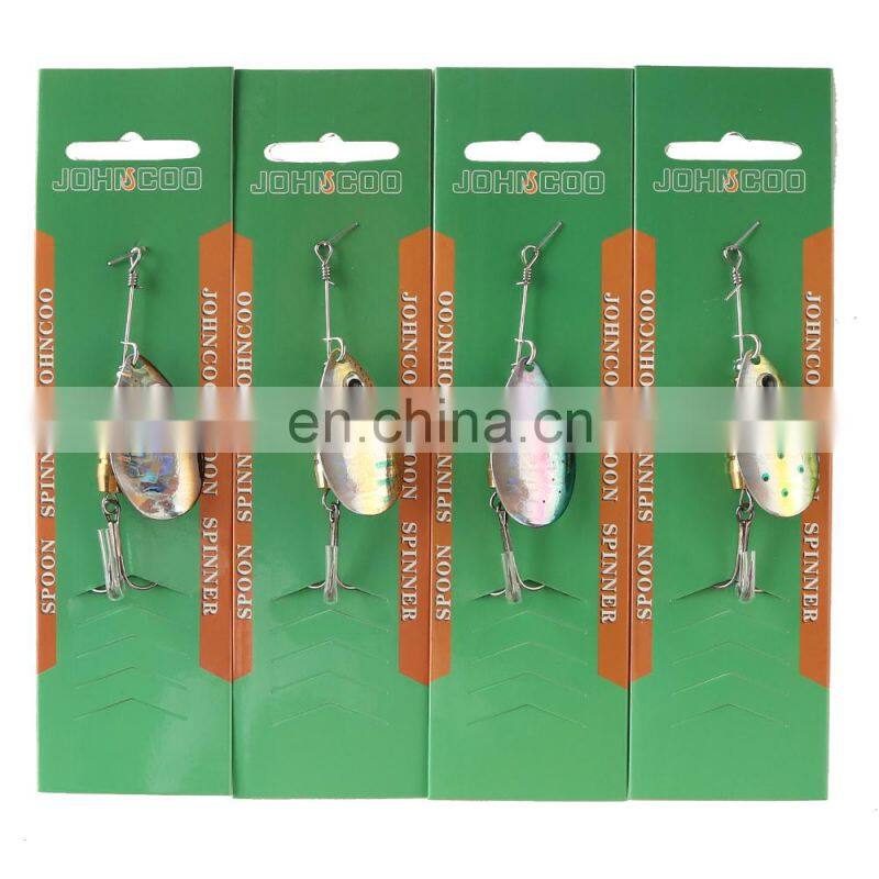 JOHNCOO Fishing Lure Spinner Bait Copper Spoon 5.6g 10g 14g Metal Bait Isca Artificial Pesca Hard Bait Fishing Tackle