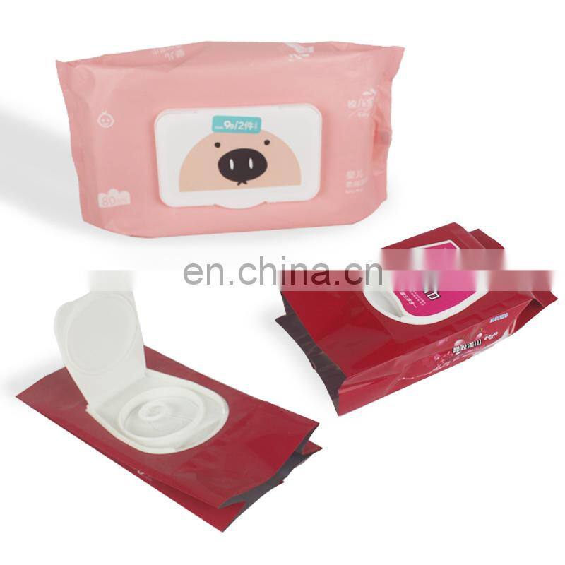 Custom printed matte baby wet wipes flexible sanitary napkin tissue paper packing plastic bags