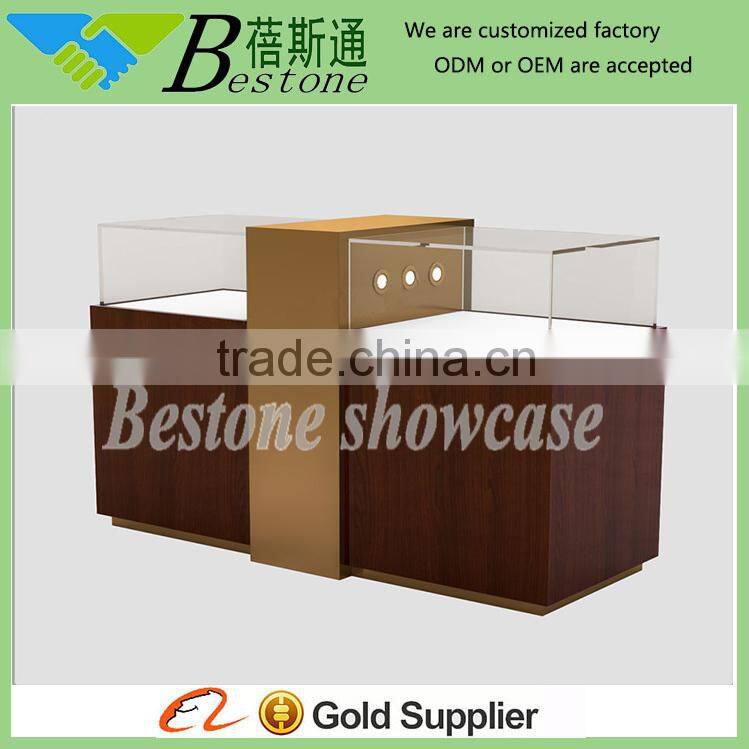 wholesale stainless steel display stand showcase with glass sliding door