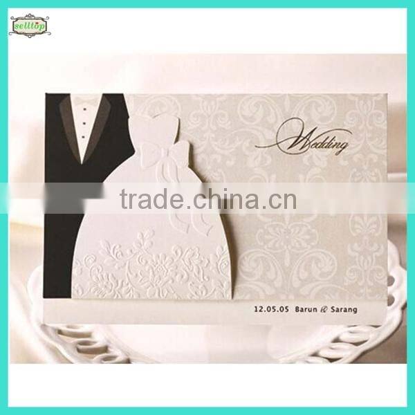 High quality 300g 2014 wedding invitation cards