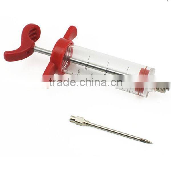 Hot Amazon Meat Marinade Injector Turkey BBQ tool Chicken Flavor Syringe For Kitchen Cooking Tool