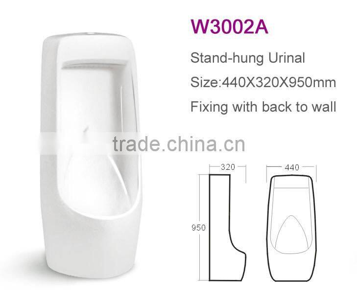 Ceramic sanitary wares long size standing bathroom waterless urinal