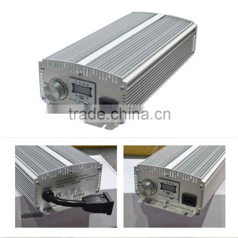 Hydroponic 1000W Grow Lamp Dimmable Electronic Ballast With Timer