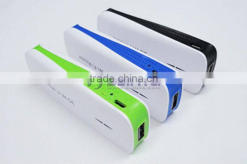3 in 1 Multi-Function Power Bank 3G Wifi Router 3G Portable Wilreless Wifi Router for iPhone iPad Smart Phone