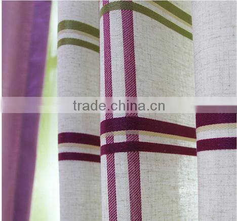 2015 Yarn dyed Plaid Cotton curtains livingroom curtains