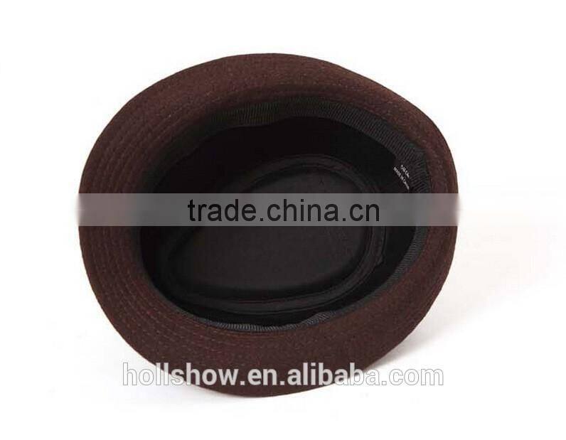 Star Favourite Trend All-match Man Women Trilby Fedora Cap With Leather Buckle