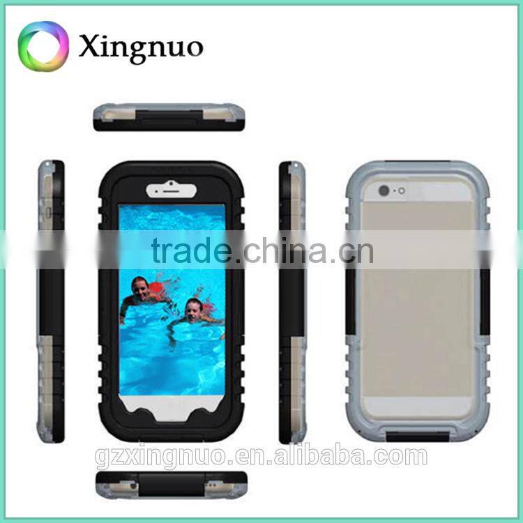 Fashion design clean pc silicone waterproof phone case for iphone 6
