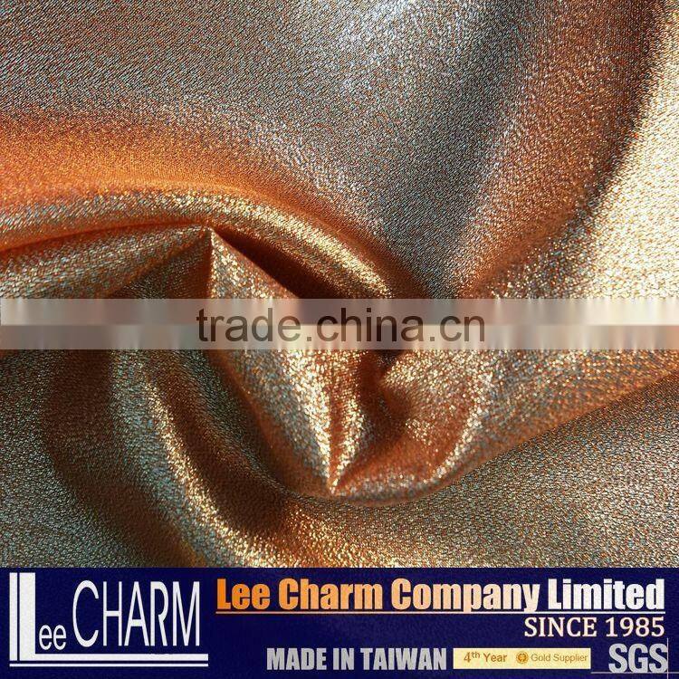 Metallic Wedding Dresses Fabric With Stones Glitter