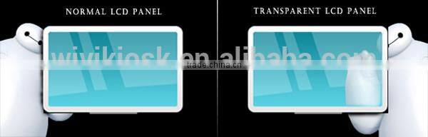 transparent LCD showcase box | touch showcase display