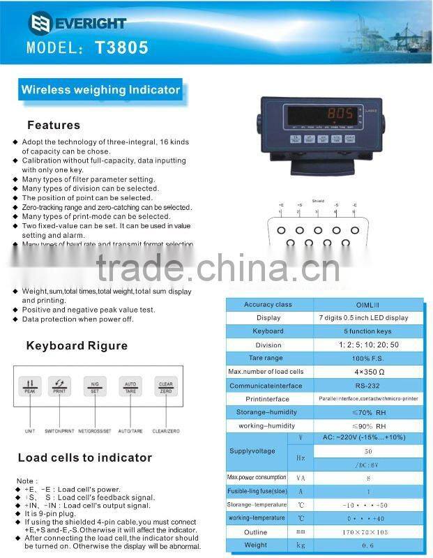 weight indicator T3805