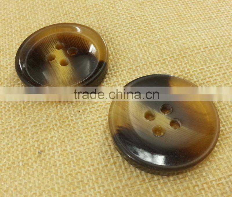 Polyester Faux horn button
