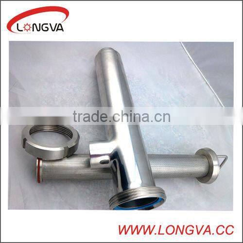 sanitary stainless welded angle type strainer
