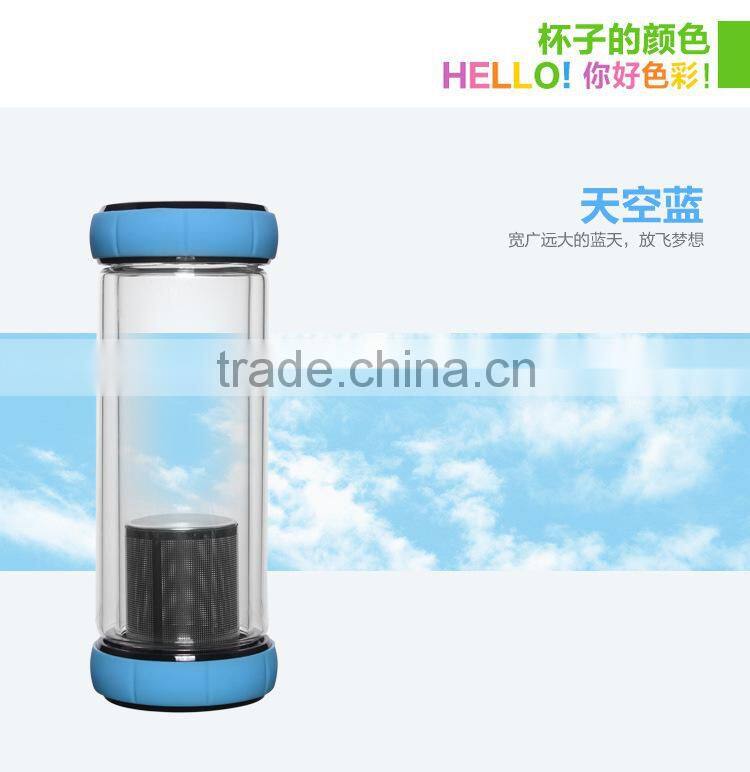 good quality Chinese factory whole double walled glass infuser tea bottle