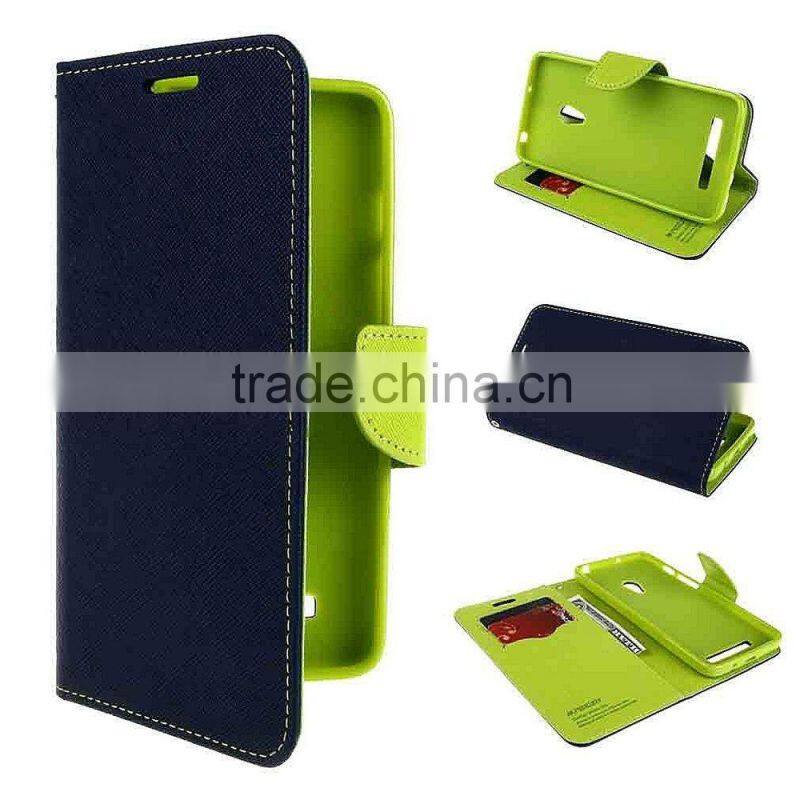 Keno Hot Selling Wallet With Card Holder PU Hybrid Leather and TPU Flip Stand Mercury Case for Asus Zenfone 5