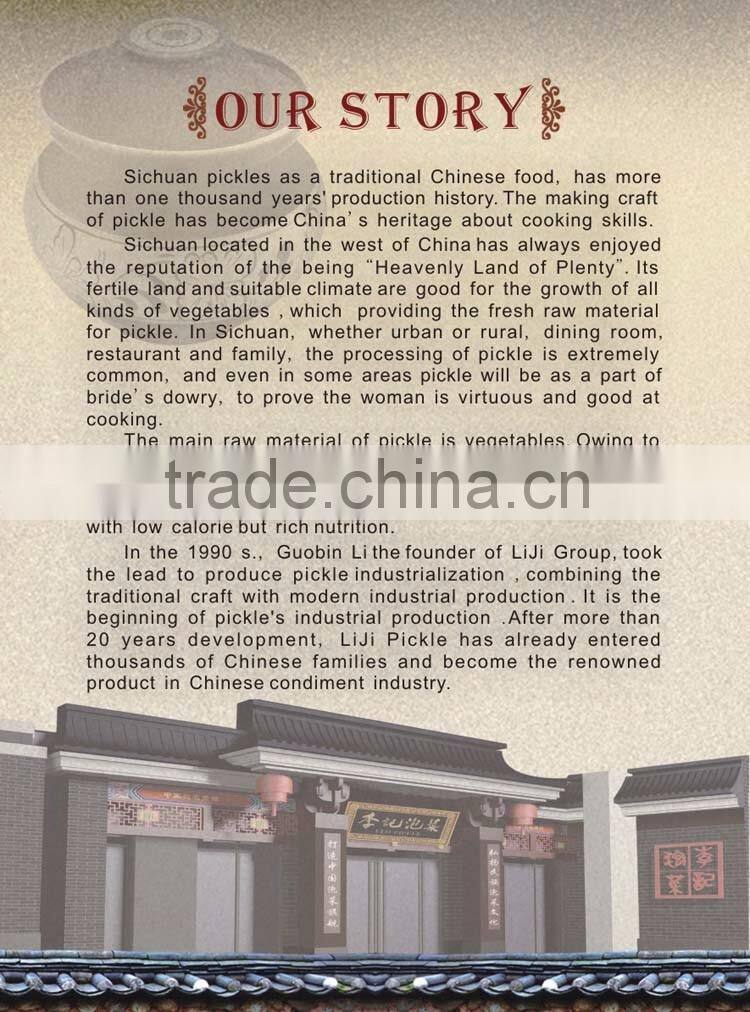 Chinese Pickle Manufacturer, Pickled Vegetable with Spicy Oil