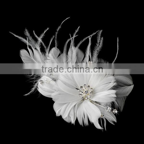 Black Floral Hair Clip Wedding Hair Accessories