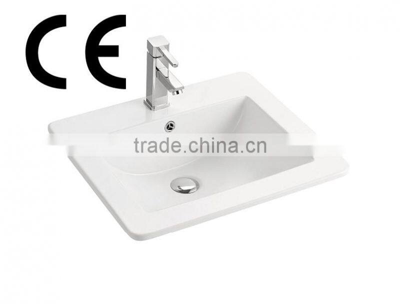 High quality ceramic thin edge cabinet basin/bathroom sink(BSJ-9050E)