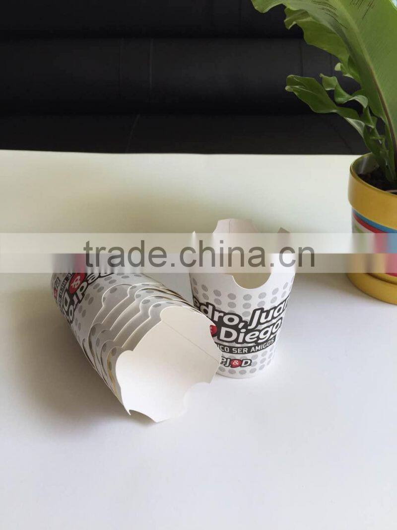 disposable eco eco-friendly Different size pe coated taobao paper french fry cup container