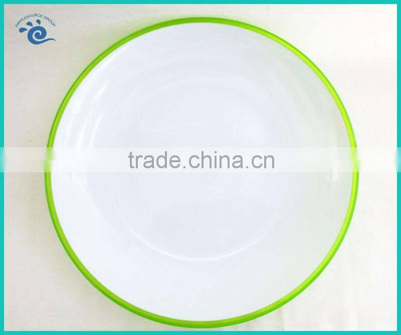 Fancy Colored Decorative Plastic Plates With Competitive Price