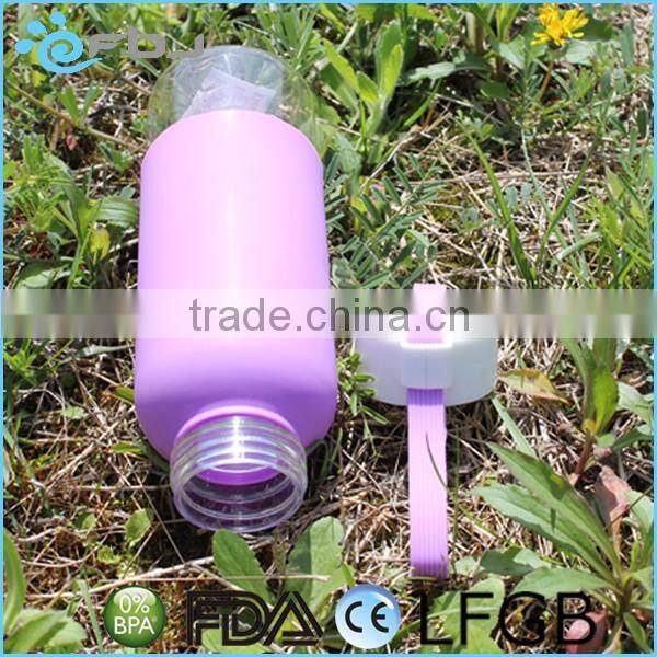 PC Plastic Water Bottle With Silicone Cover