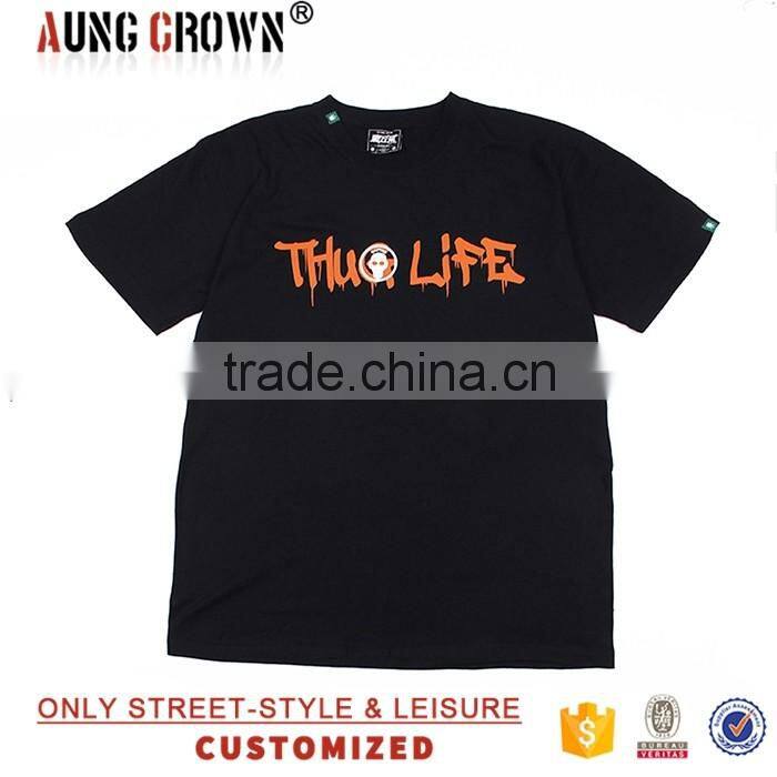 Pure Black T Shirt Made in China With Cheap Price