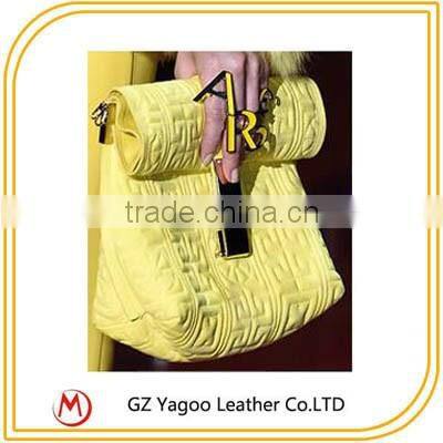 2016 latest fashion Women leather clutch Evening bag with lock