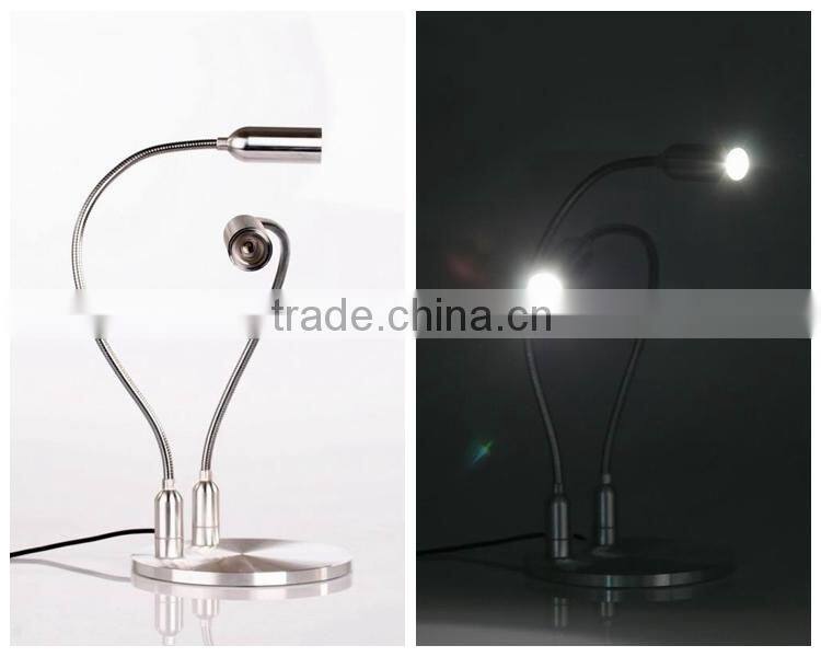 Customized LED lamp with double spotlight and touch switch