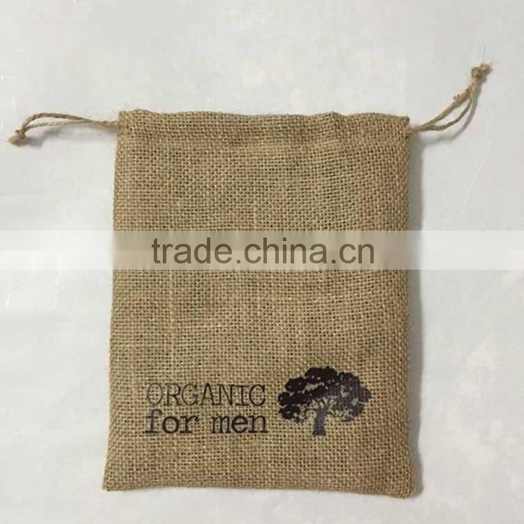 Custom organic Small Canvas Drawsting Pouch for gift