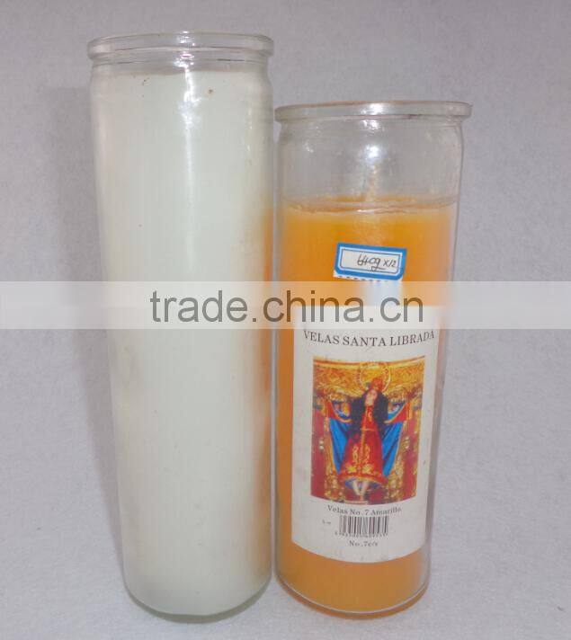 2015 hot sale religious candles wholesale/graveyard wax candles