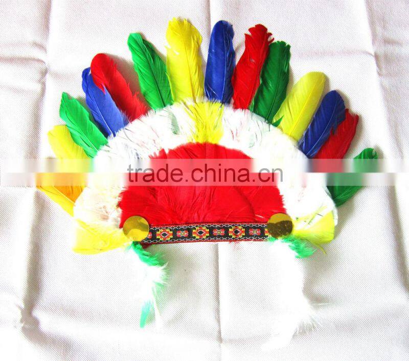 Carnival indian feather headband