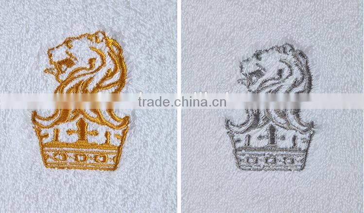 terry 100% cotton hotel towels face towels with embriodery logo