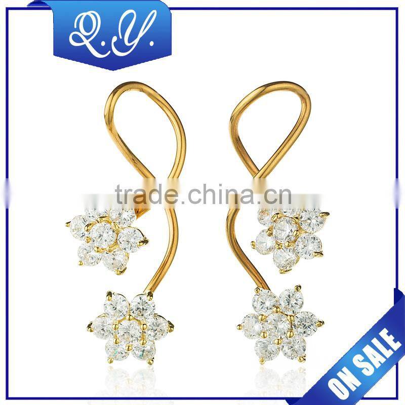 High quality latest colored ear jewelry lovely studs piercing jewelry china wholesale