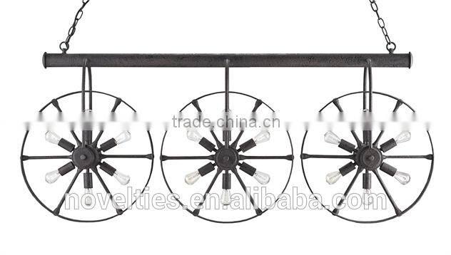 3 Wheels * 6 Lights industrial Bar and Kitchen Chandelier Lighting Innovative Design With Imagination
