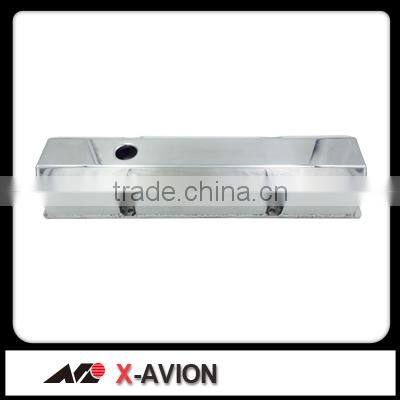 Aluminum polished silver fabricated racing fuel cell
