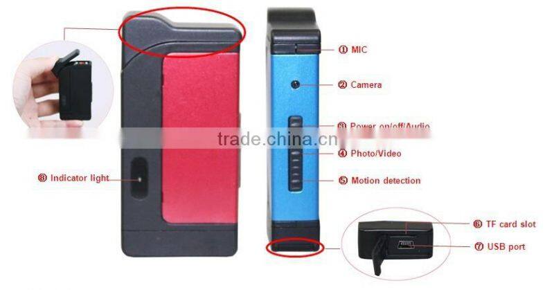 New motion detection voice recorder lighter camera with webcam function JVE-3301D