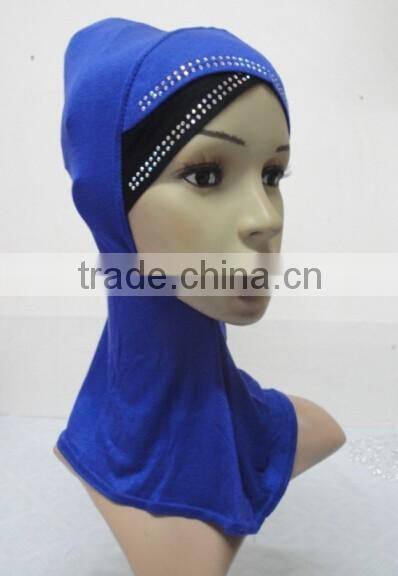 C079 new style two color ninja hats with rhinestones,neck cover hats