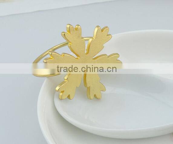 table decoration & accessories type metal alloy snowflake shape napkin ring