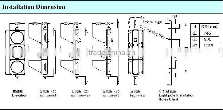 200mm double cobweb full ball traffic lights/ traffic signal manufacturer
