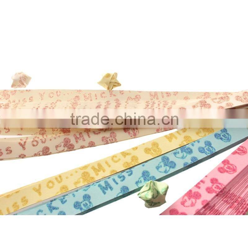 Luminous Lucky Star Paper Heart Paper Origami Museum Wishing Star Paper Birthday Gift Stripes White Five-pointed Star