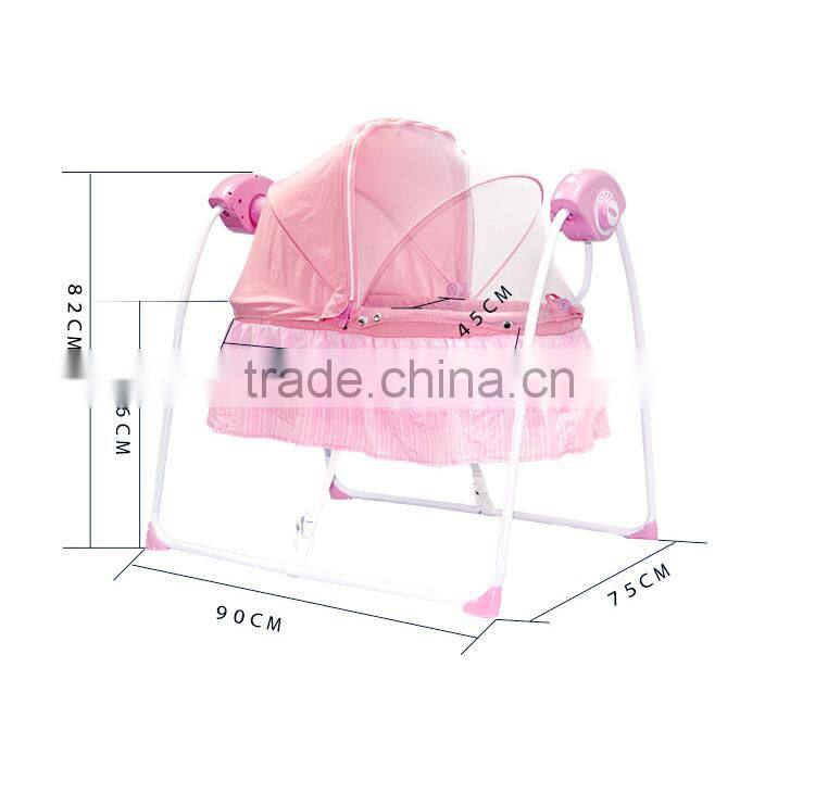 newest colorful automatic electric plastic baby crib