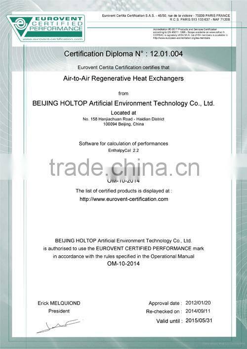 3 A molecular sieve High Efficiency Hygroscopic Heat Recovery Wheel