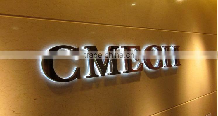 Advertise 3d Stainless Steel Backlit Sign