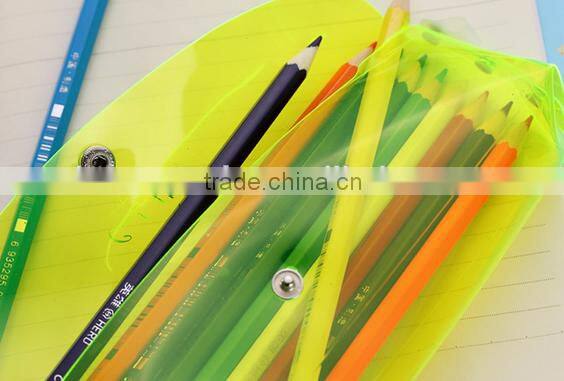 Candy colors TPU transparent pencil case with high quality