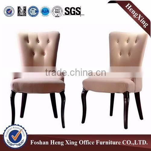 High quality wooden frame gold leather hotel banquet dining chair HX-HT002