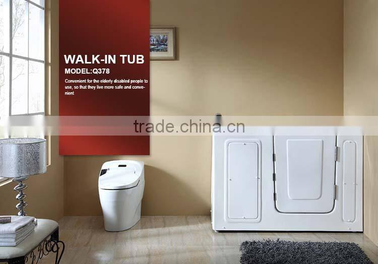 Q375G walk tub shower combo with massage bathtub/ walk in tub for disable and old people