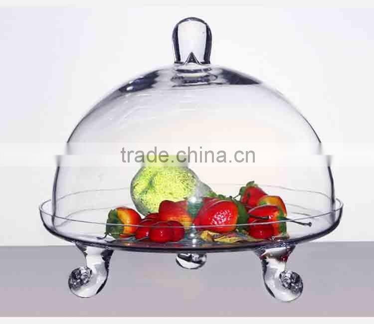 High quality factory supply color spray glass cake cover