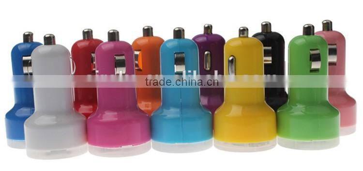 2015 new patented products mini dual usb car charger DC5V3.1A output charger for smartphone