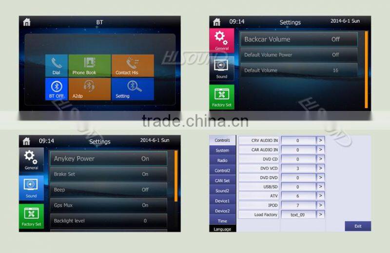 hot selling and 6.2'' 2 din with GPS/ BT car stereo dvd cassette player